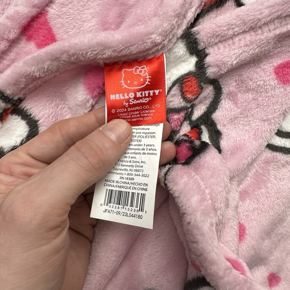 Hello Kitty Christmas &Valentines Throw Blanket Bundle Set of 6 Sanrio Pink Teal - Picture 11 of 16